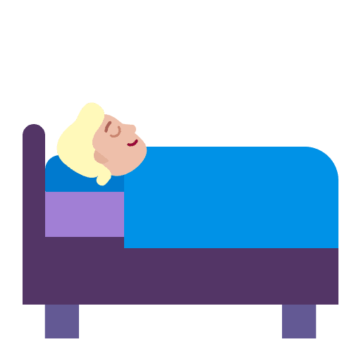 Person In Bed Flat Medium Light Emoji from Fluent Emoji Flat Set