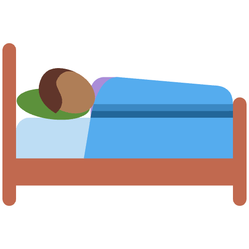 Person In Bed Medium Dark Skin Tone Emoji from Twemoji Emoji Set