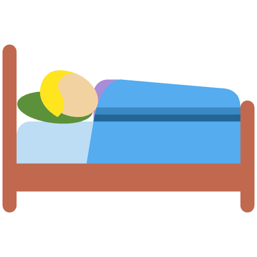 Person In Bed Medium Light Skin Tone Emoji from Twemoji Emoji Set