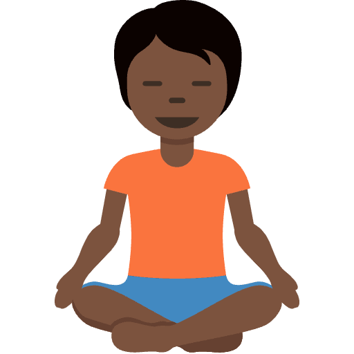 Person In Lotus Position Dark Skin Tone Element from Twemoji Emoji Set