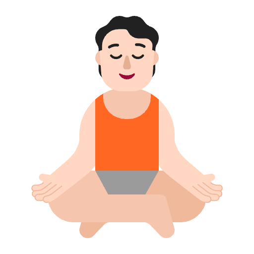 Person In Lotus Position Flat Light Emoji from Fluent Emoji Flat Set