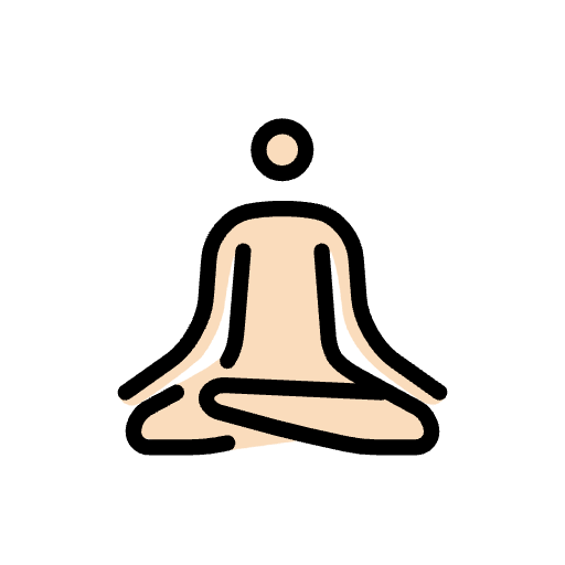Person In Lotus Position Light Skin Tone Emoji from OpenMoji Emoji Set