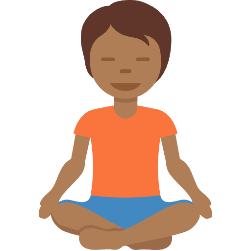 Person In Lotus Position Medium Dark Skin Tone Emoji from Twemoji Emoji Set
