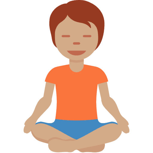 Person In Lotus Position Medium Skin Tone Element from Twemoji Emoji Set
