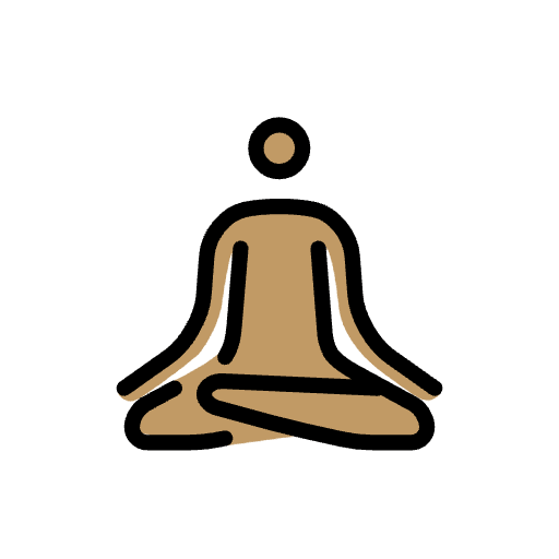 Person In Lotus Position Medium Skin Tone Emoji from OpenMoji Emoji Set