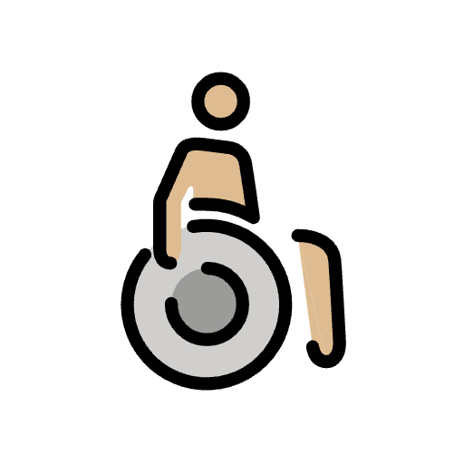 Person In Manual Wheelchair Medium Light Skin Tone Emoji from OpenMoji Set