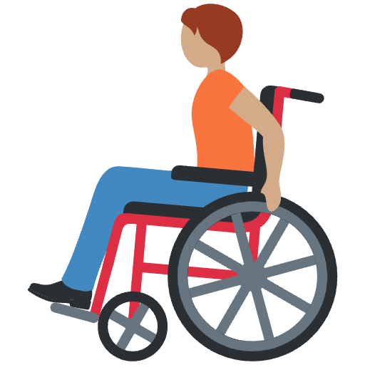 Person In Manual Wheelchair Medium Skin Tone Emoji from Twemoji Emoji Set