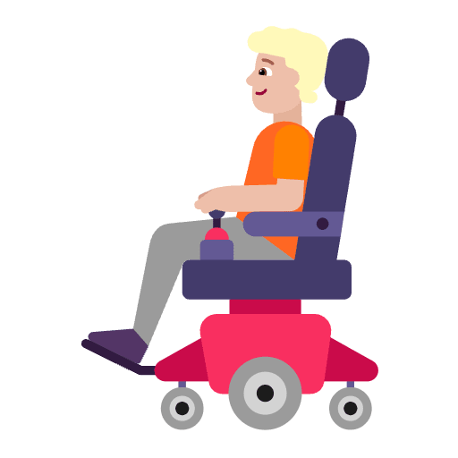Person In Motorized Wheelchair Flat Medium Light Element from Fluent Emoji Flat Set