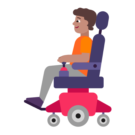 Person In Motorized Wheelchair Flat Medium Element from Fluent Emoji Flat Set