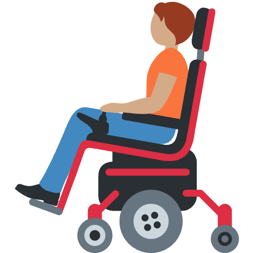 Person In Motorized Wheelchair Medium Skin Tone Element from Twemoji Emoji Set