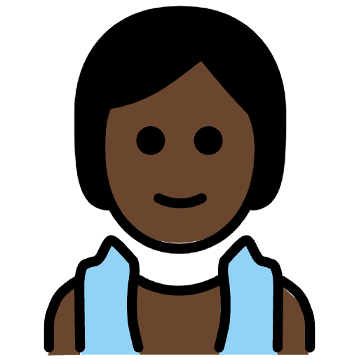 Person In Steamy Room Dark Skin Tone Emoji from OpenMoji Set