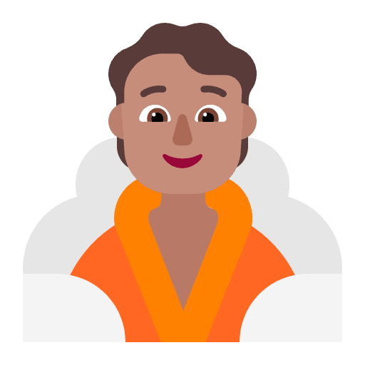 Person In Steamy Room Flat Medium Emoji from Fluent Emoji Flat Set