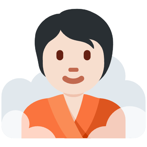 Person In Steamy Room Light Skin Tone Emoji from Twemoji Emoji Set