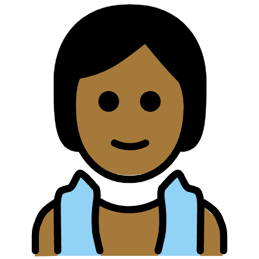 Person In Steamy Room Medium Dark Skin Tone Emoji from OpenMoji Set