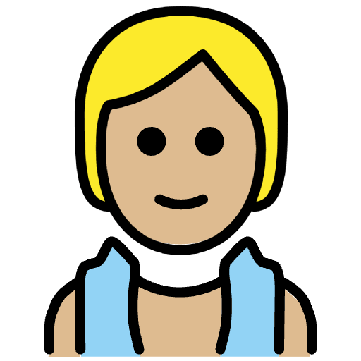 Person In Steamy Room Medium Light Skin Tone Element from OpenMoji Emoji Set