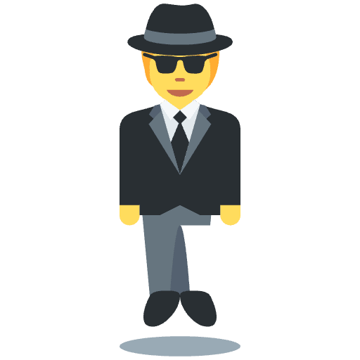Person In Suit Levitating Emoji from Twemoji Set
