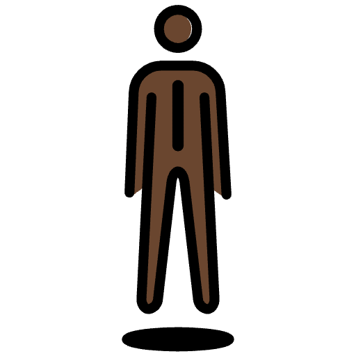 Person In Suit Levitating Dark Skin Tone Emoji from OpenMoji Emoji Set
