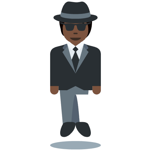 Person In Suit Levitating Dark Skin Tone Emoji from Twemoji Set