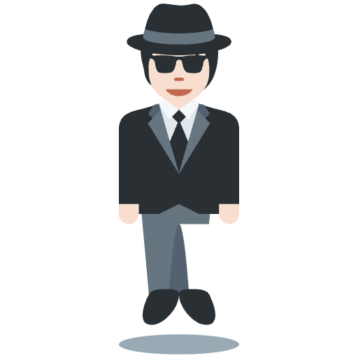 Person In Suit Levitating Light Skin Tone Emoji from Twemoji Set