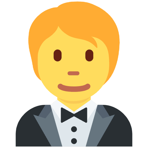 Person In Tuxedo Emoji from Twemoji Emoji Set