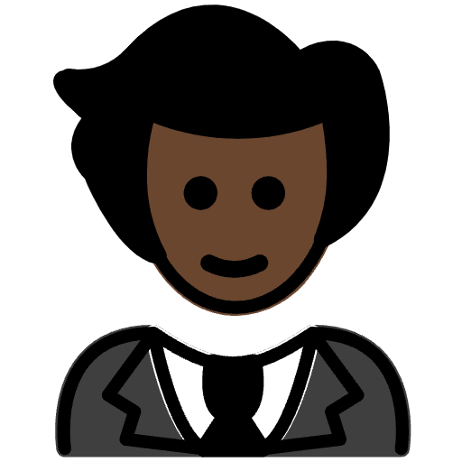 Person In Tuxedo Dark Skin Tone Emoji from OpenMoji Set