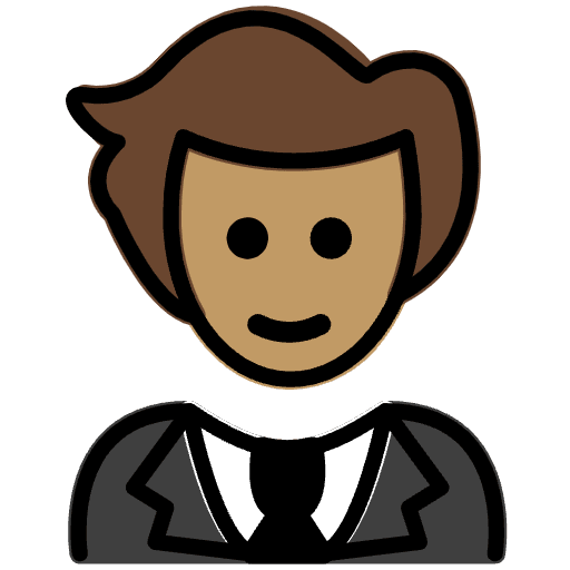 Person In Tuxedo Medium Skin Tone Emoji from OpenMoji Emoji Set