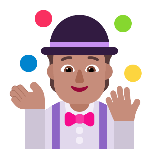 Person Juggling Flat Medium Emoji from Fluent Emoji Flat Set