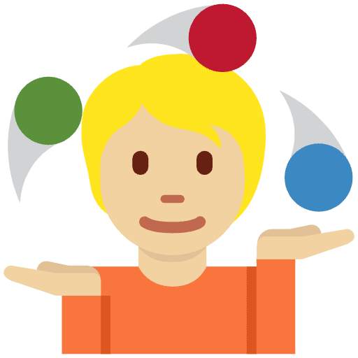 Person Juggling Medium Light Skin Tone Emoji from Twemoji Emoji Set