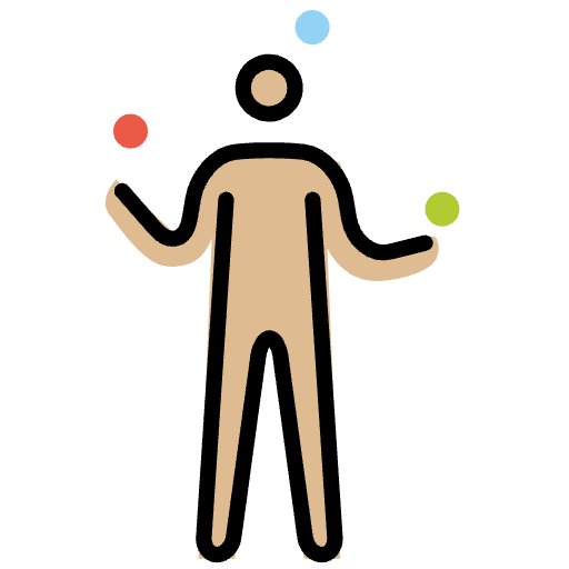 Person Juggling Medium Light Skin Tone Emoji from OpenMoji Emoji Set
