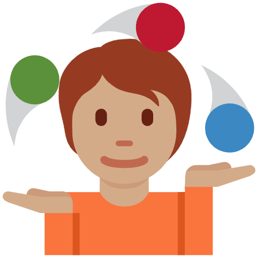 Person Juggling Medium Skin Tone Element from Twemoji Emoji Set