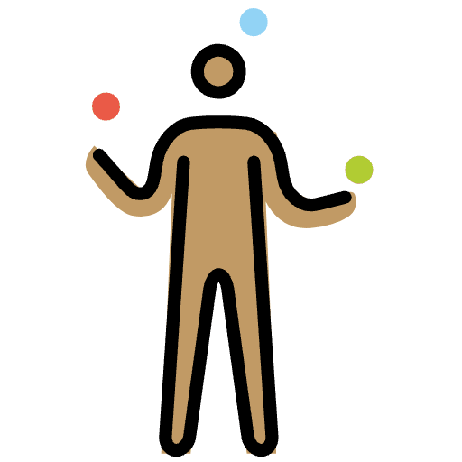 Person Juggling Medium Skin Tone Emoji from OpenMoji Emoji Set