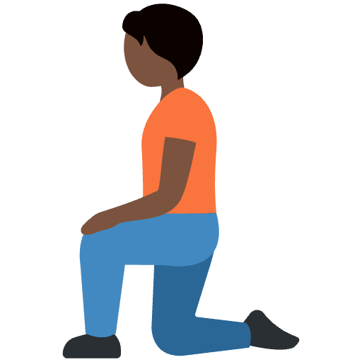 Person Kneeling Dark Skin Tone Emoji from Twemoji Emoji Set