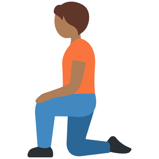 Person Kneeling Medium Dark Skin Tone Emoji from Twemoji Emoji Set