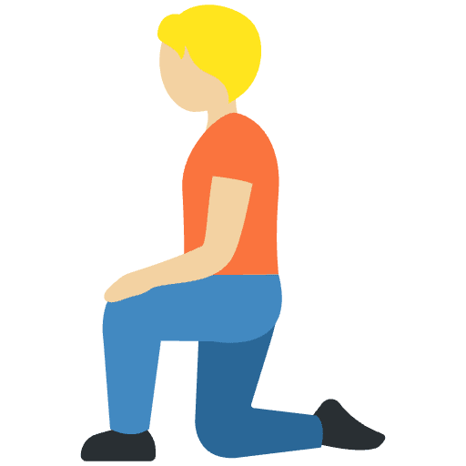 Person Kneeling Medium Light Skin Tone Emoji from Twemoji Emoji Set