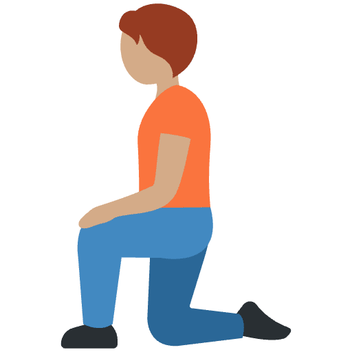 Person Kneeling Medium Skin Tone Emoji from Twemoji Emoji Set