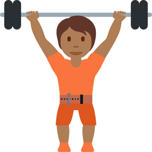 Person Lifting Weights Medium Dark Skin Tone Emoji from Twemoji Set