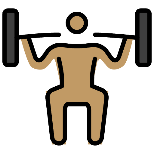 Person Lifting Weights Medium Skin Tone Emoji from OpenMoji Emoji Set