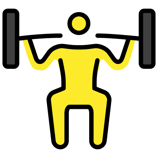 Person Lifting Weights Emoji from OpenMoji Emoji Set