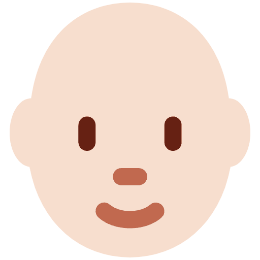 Person Light Skin Tone Bald Emoji from Twemoji Emoji Set