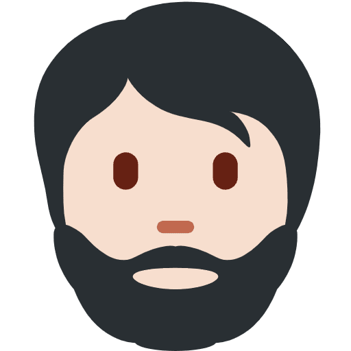 Person Light Skin Tone Beard Emoji from Twemoji Emoji Set