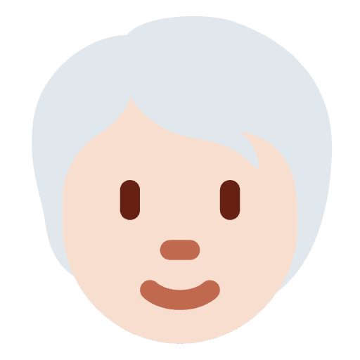 Person Light Skin Tone White Hair Emoji from Twemoji Emoji Set