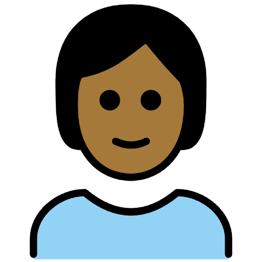 Person Medium Dark Skin Tone Element from OpenMoji Emoji Set