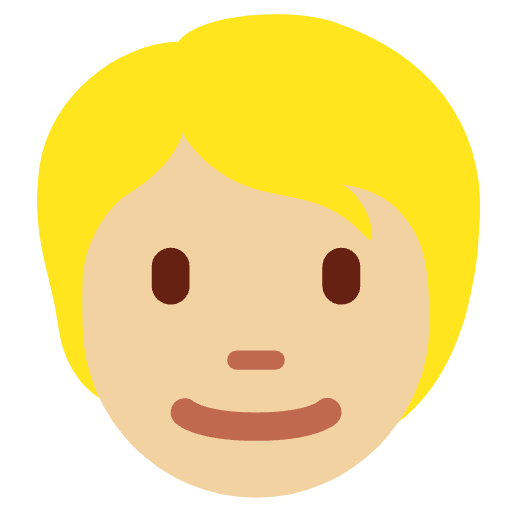 Person Medium Light Skin Tone Blond Hair Emoji from Twemoji Emoji Set