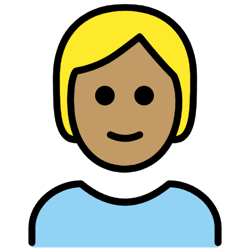 Person Medium Skin Tone Blond Hair Emoji from OpenMoji Set