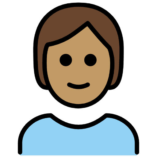 Person Medium Skin Tone Emoji from OpenMoji Emoji Set