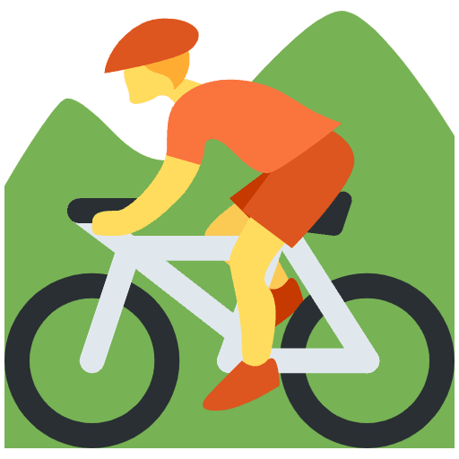 Person Mountain Biking Element from Twemoji Emoji Set