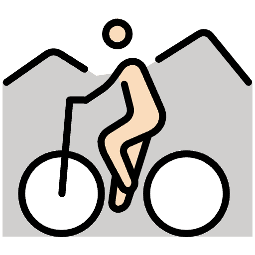 Person Mountain Biking Light Skin Tone Element from OpenMoji Emoji Set