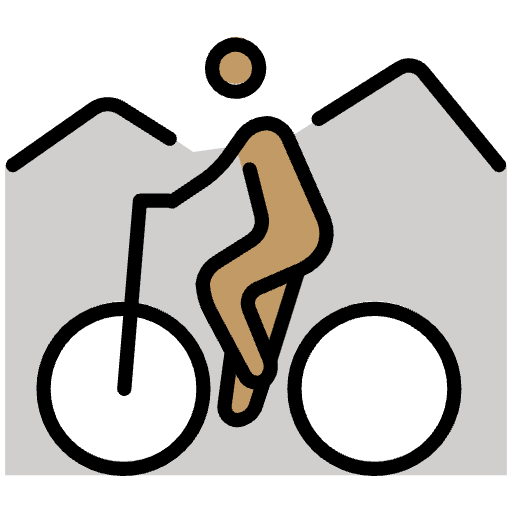 Person Mountain Biking Medium Skin Tone Emoji from OpenMoji Emoji Set
