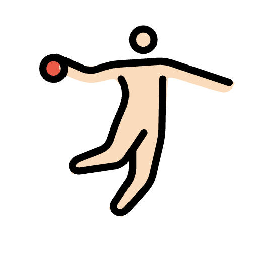 Person Playing Handball Light Skin Tone Emoji from OpenMoji Set
