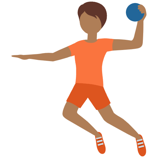 Person Playing Handball Medium Dark Skin Tone Emoji from Twemoji Emoji Set